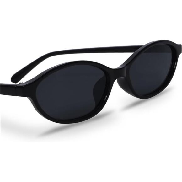 Retro Oval Cat Eye Sunglasses Women 90s Y2K Small Slim UV Protection Shades - Picture 4 of 7